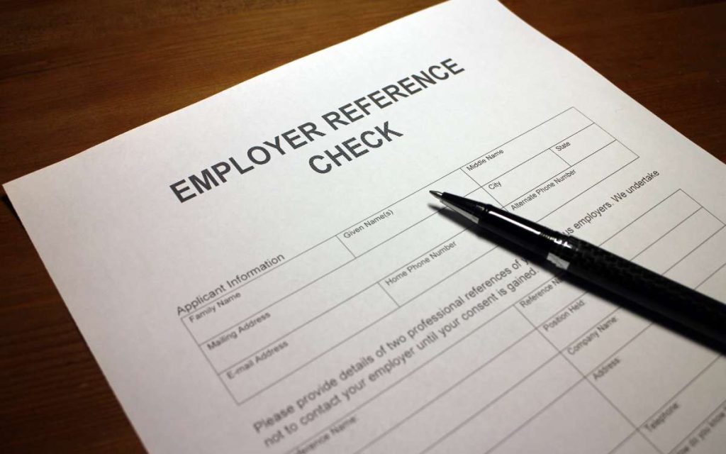 Check list que usan recluters sobre las referencias laborales del empleado 