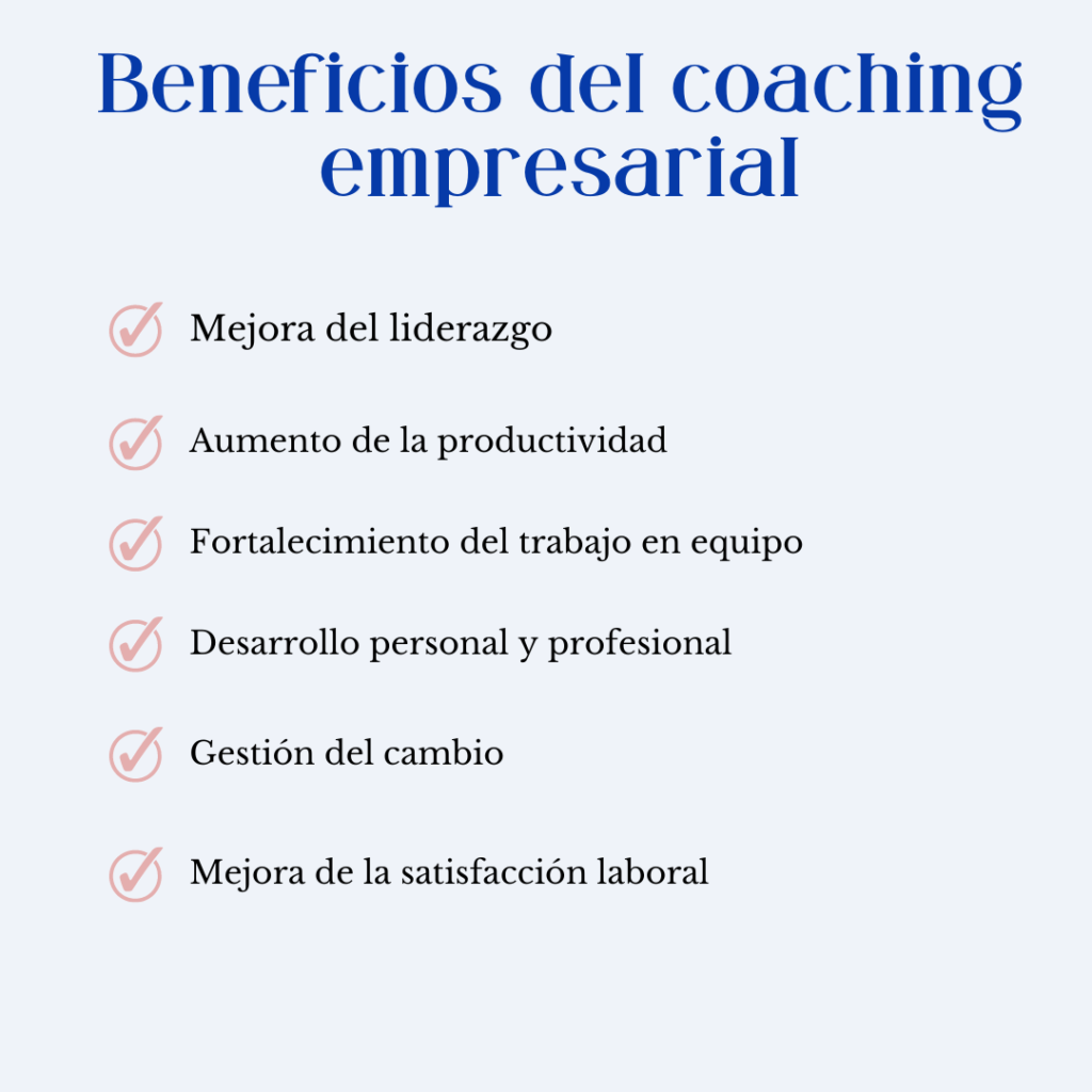 Infografía sobre los beneficios del coaching empresarial