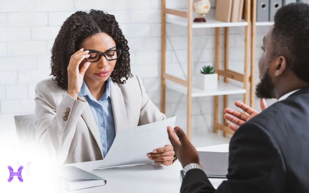 Una entrevista de trabajo en la que el personal esta sobrecalificado